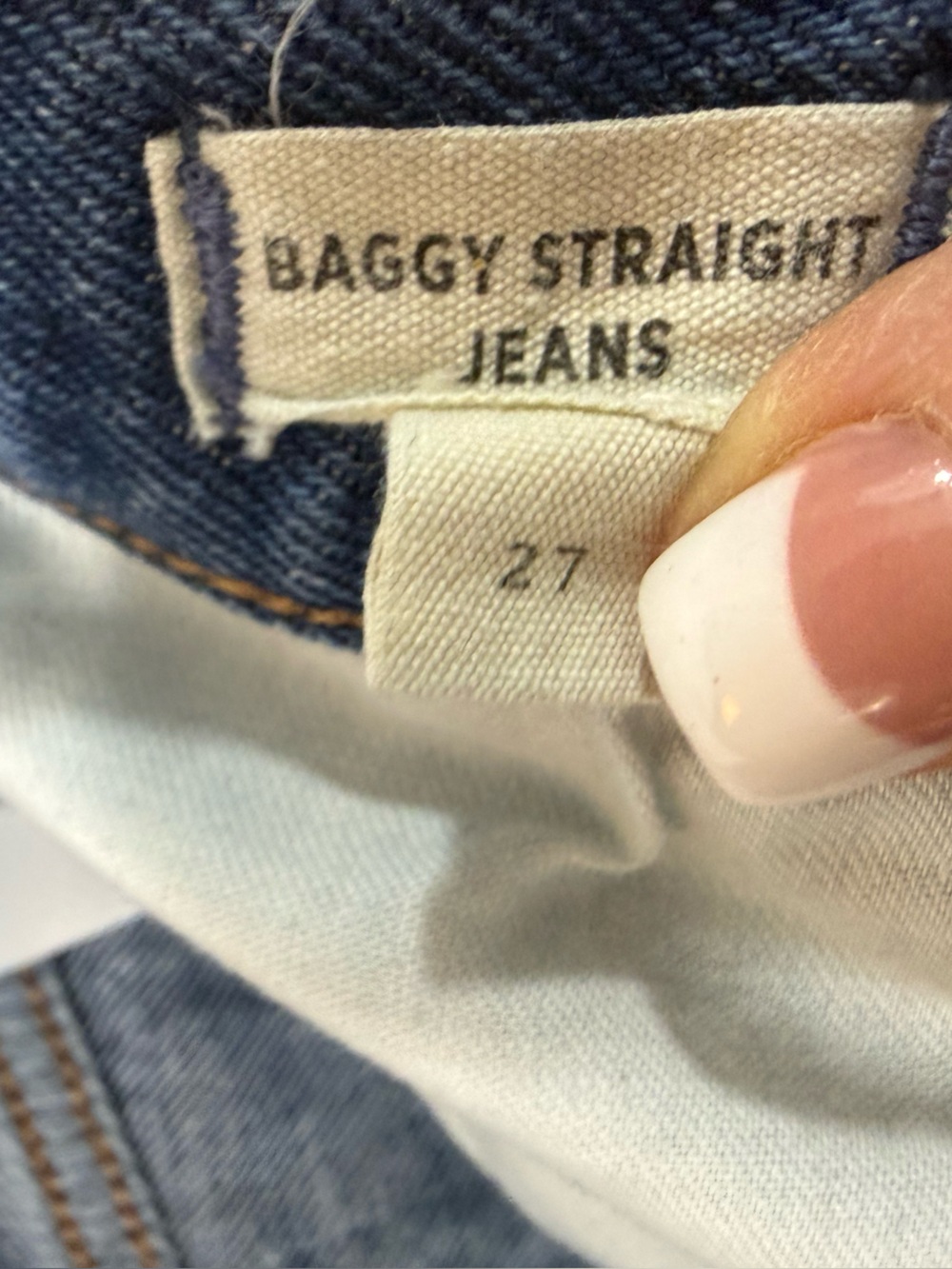 Madewell Baggy Straight Jeans Size 27 Medium Wash High Rise Denim - Picture 7 of 14